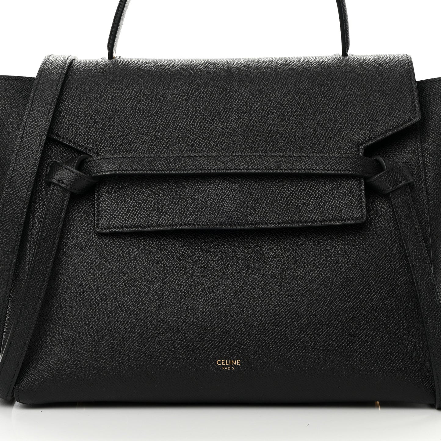Grained Calfskin Mini Belt Bag Black