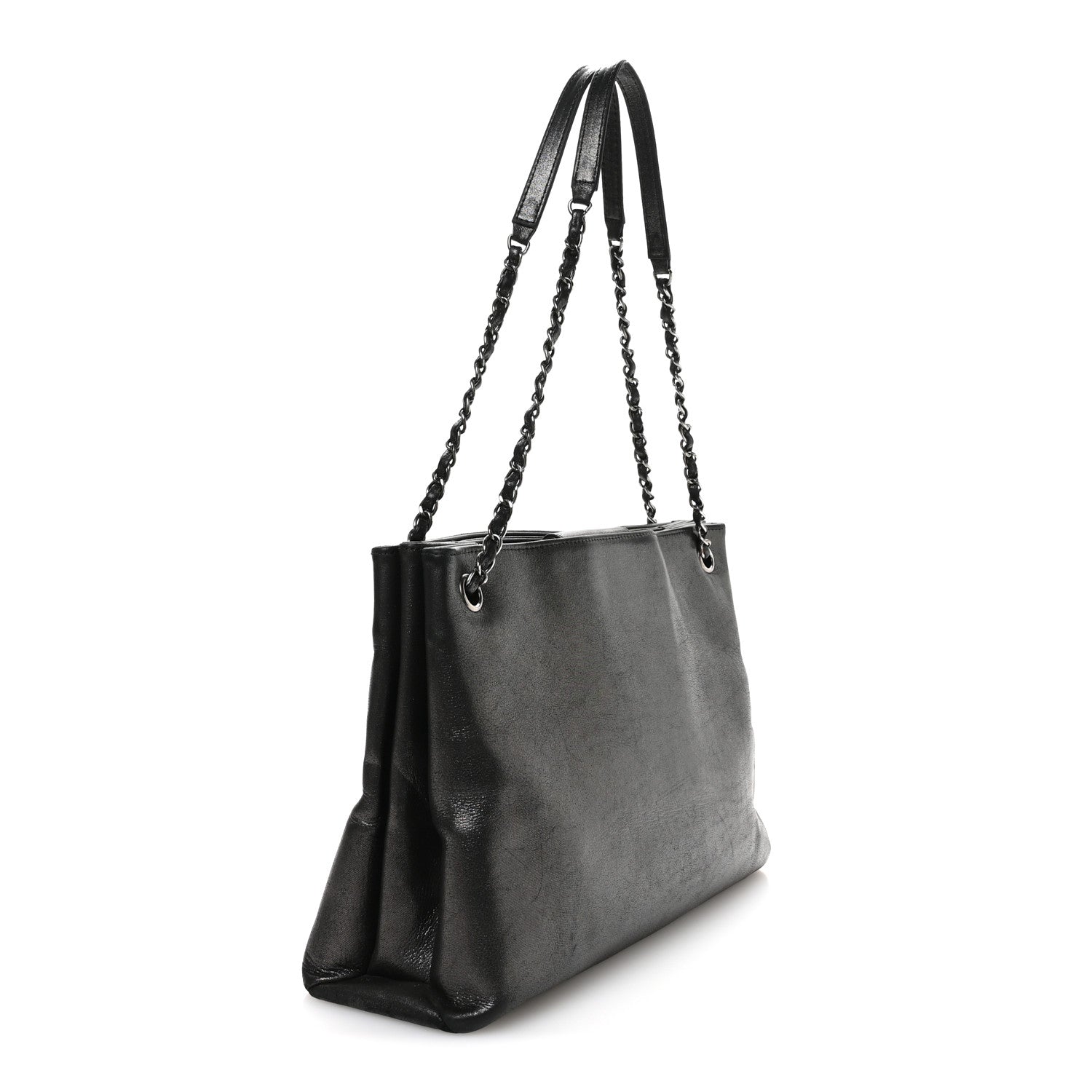 Chanel Iridescent Calfskin CC East West Shopping Tote Black 3 of 10
