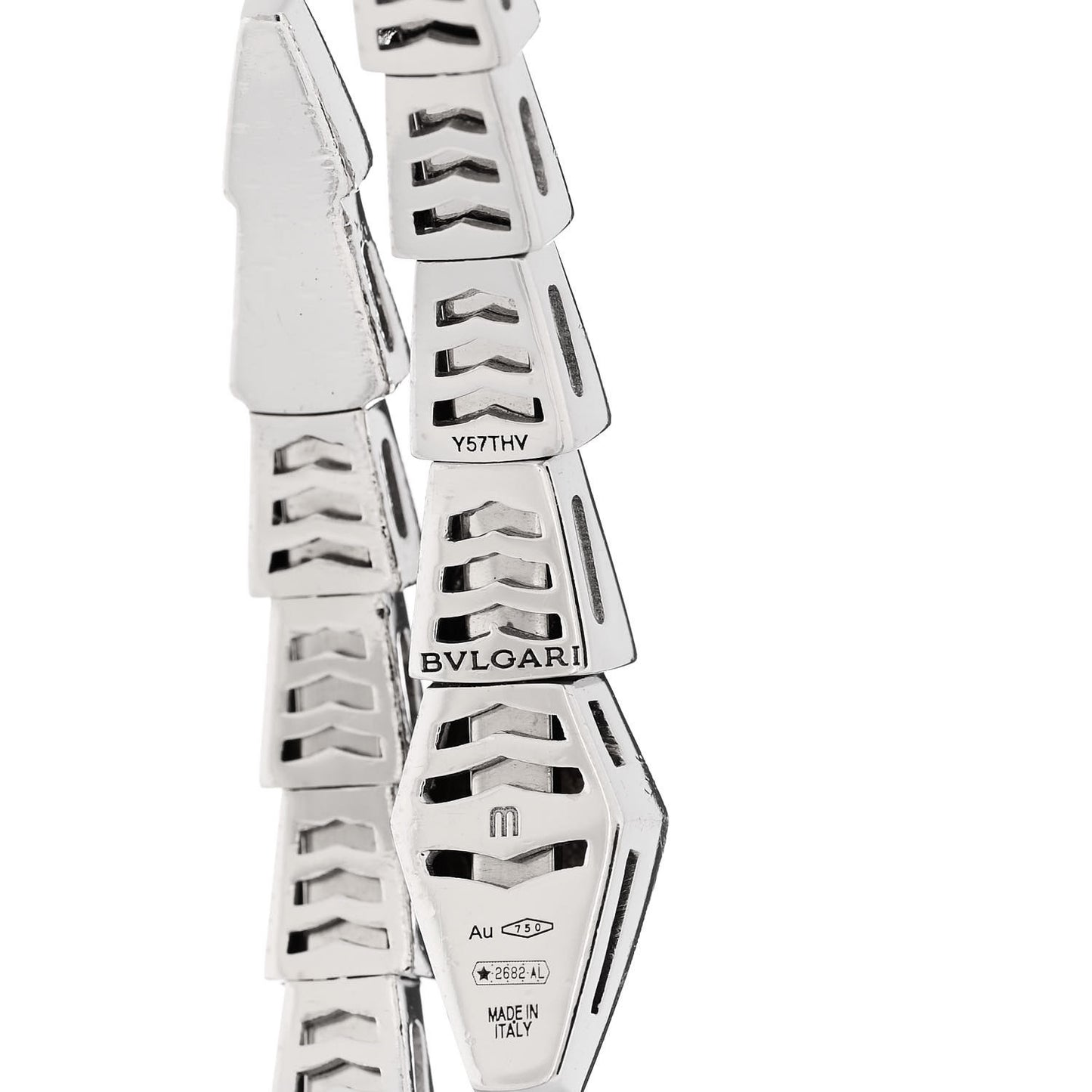18K White Gold Serpenti Viper Bracelet M
