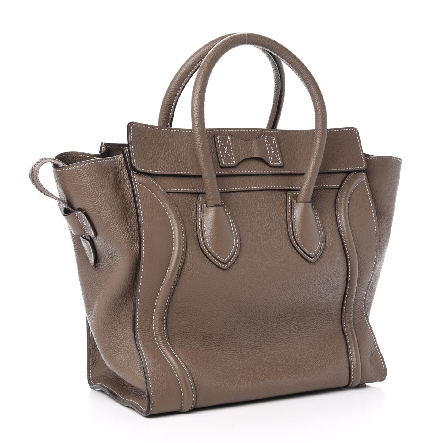 Drummed Calfskin Mini Luggage Souris
