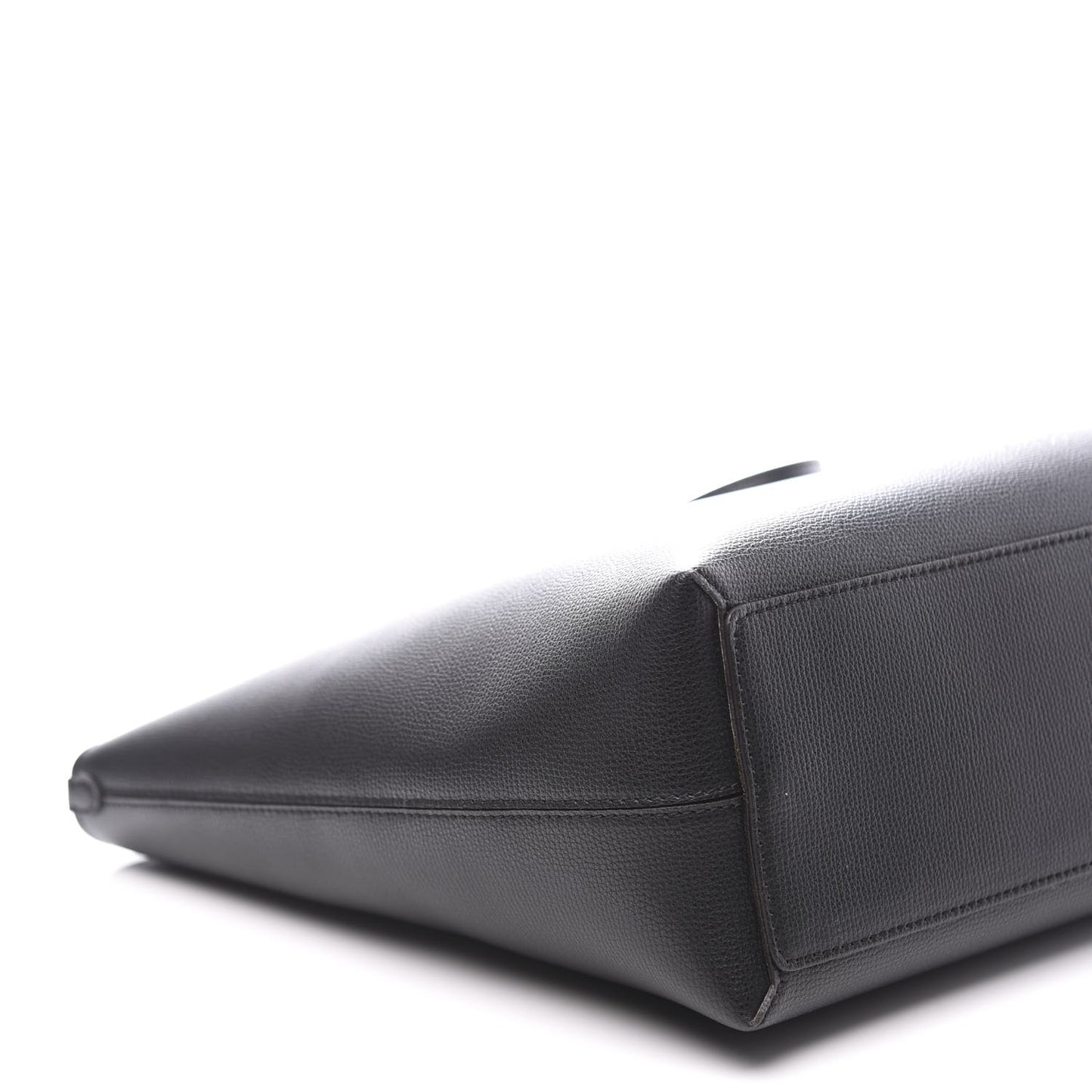 Grainy Calfskin Haymarket Colours Check Medium Zip Tote Black