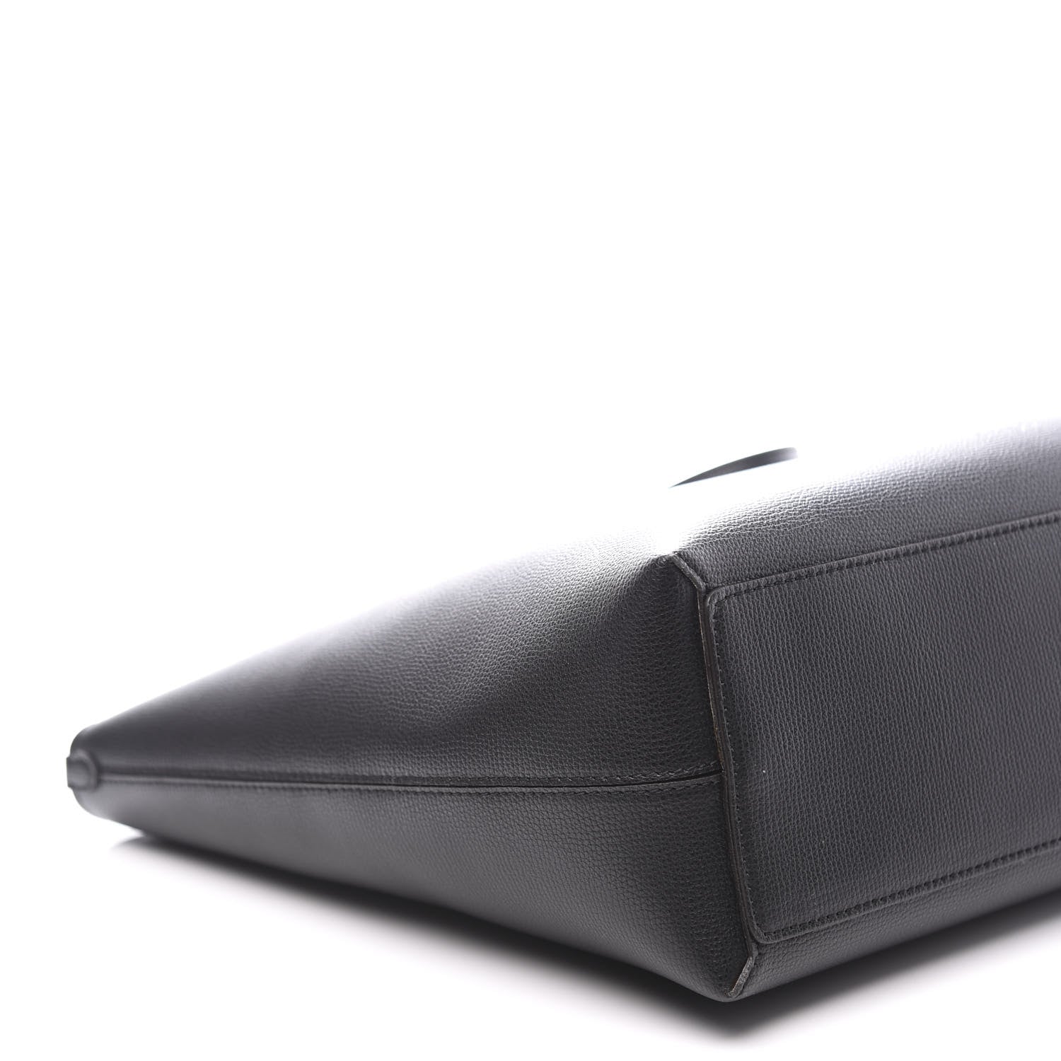 Burberry Grainy Calfskin Haymarket Colours Check Medium Zip Tote Black 8 of 12