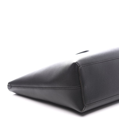 Burberry Grainy Calfskin Haymarket Colours Check Medium Zip Tote Black 8 of 12