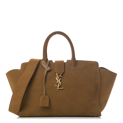 Saint Laurent Suede Small Monogram Downtown Cabas Light Ocre 1 of 18