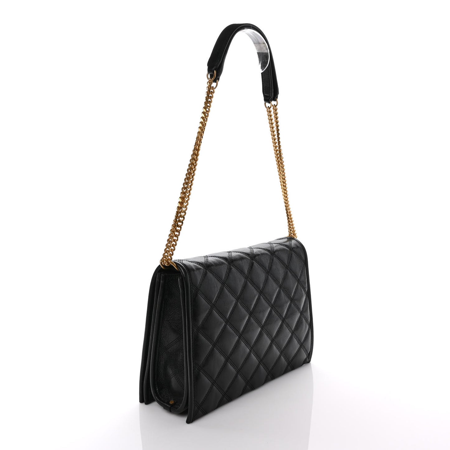 Lambskin Quilted Small Becky Chain Bag Black