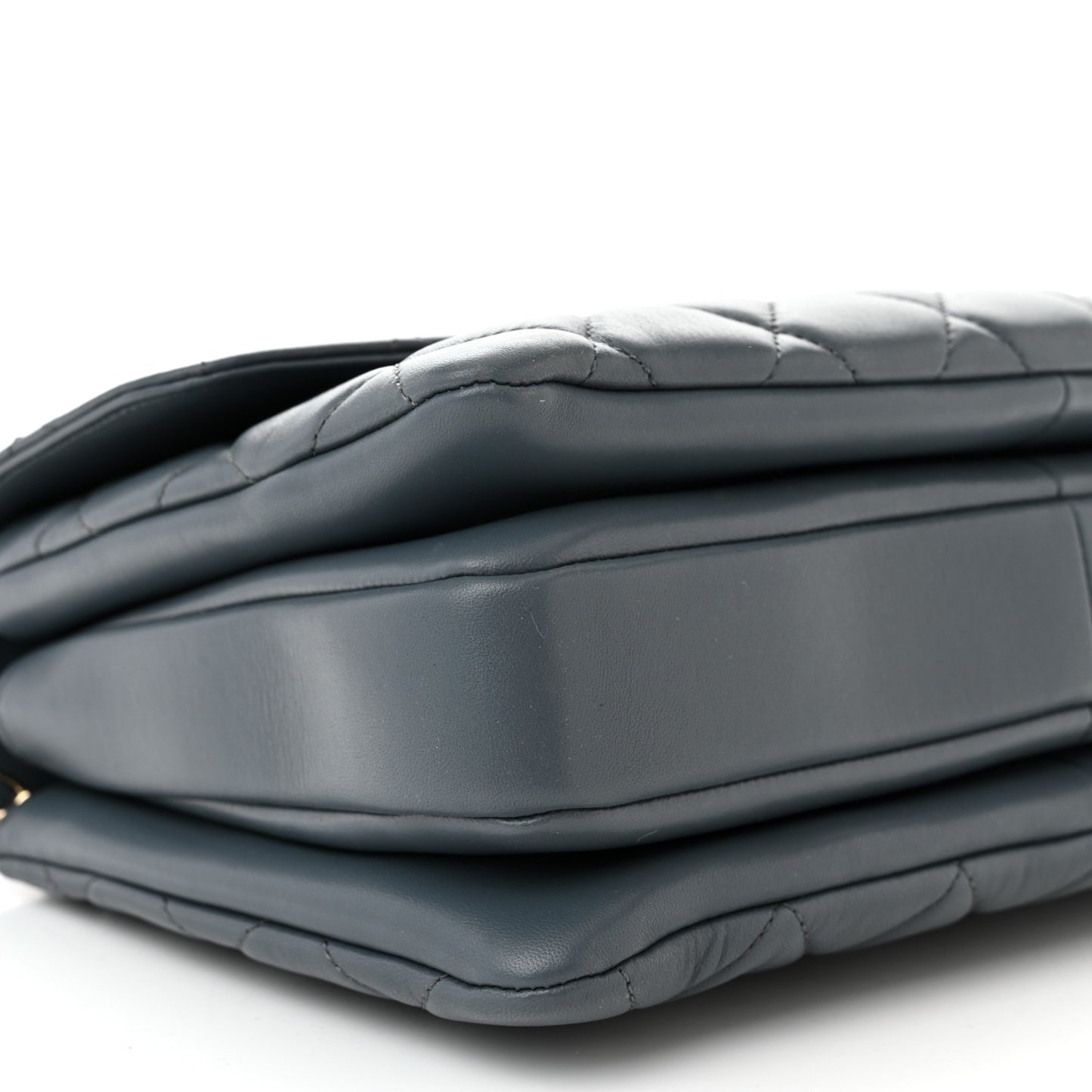 Lambskin Quilted Medium Trendy CC Flap Dual Handle Bag Dark Grey
