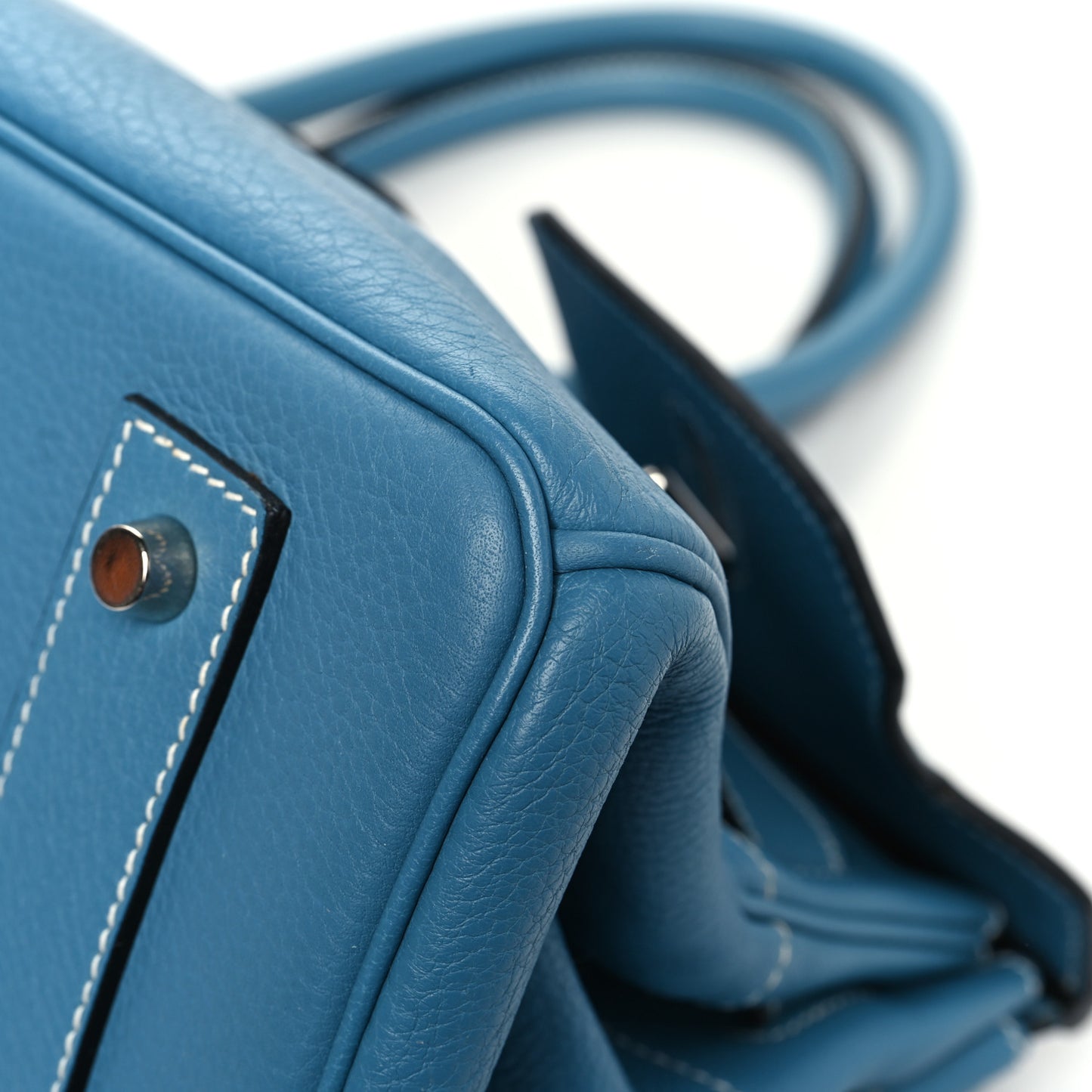 Taurillon Clemence JPG Birkin 42 Blue Jean