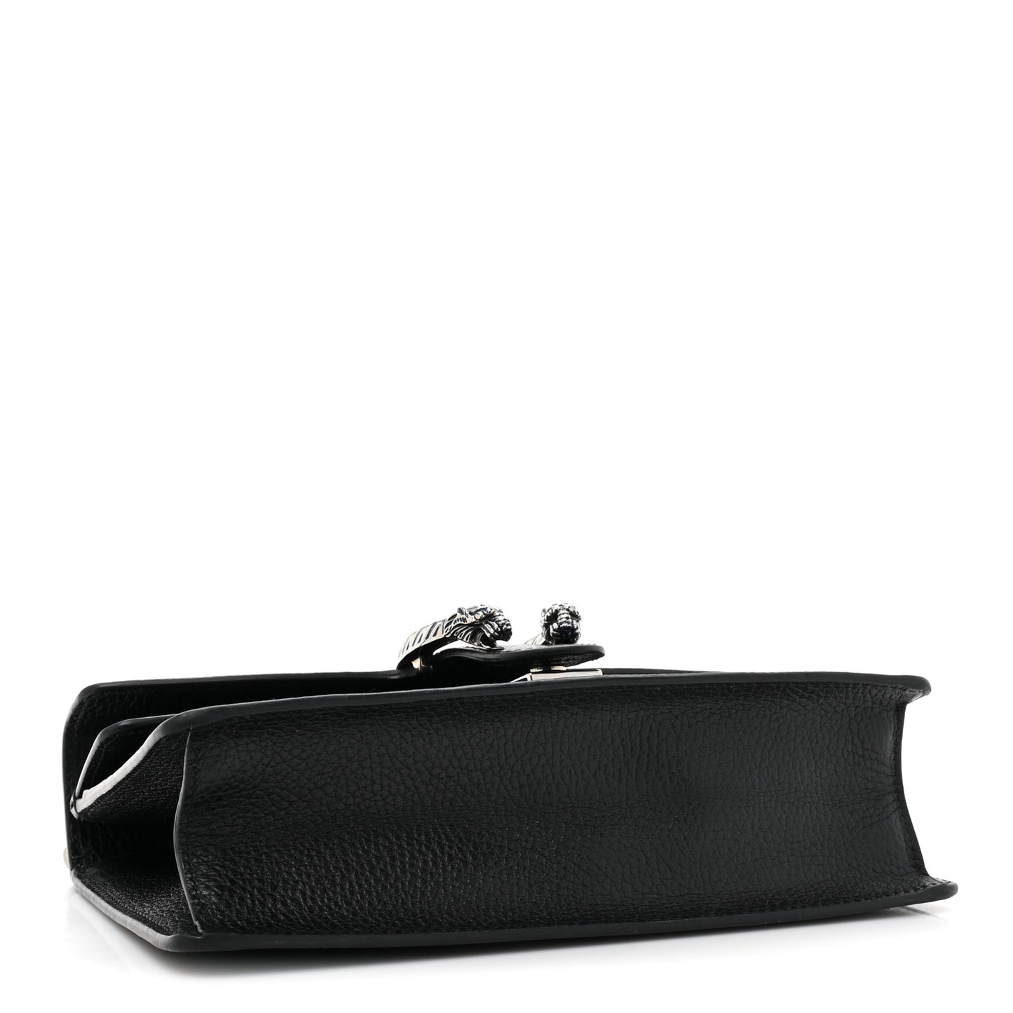 Dollar Calfskin Enamel Small Dionysus Shoulder Bag Black Electric Blue