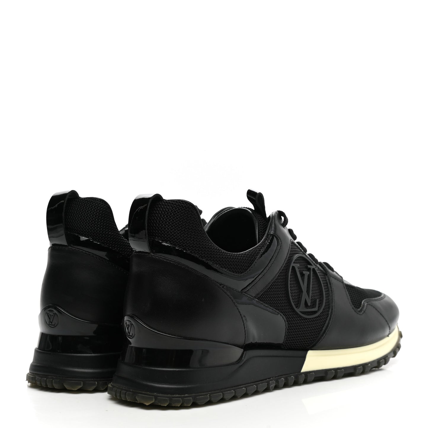 Calfskin Run Away Sneakers 36 Black