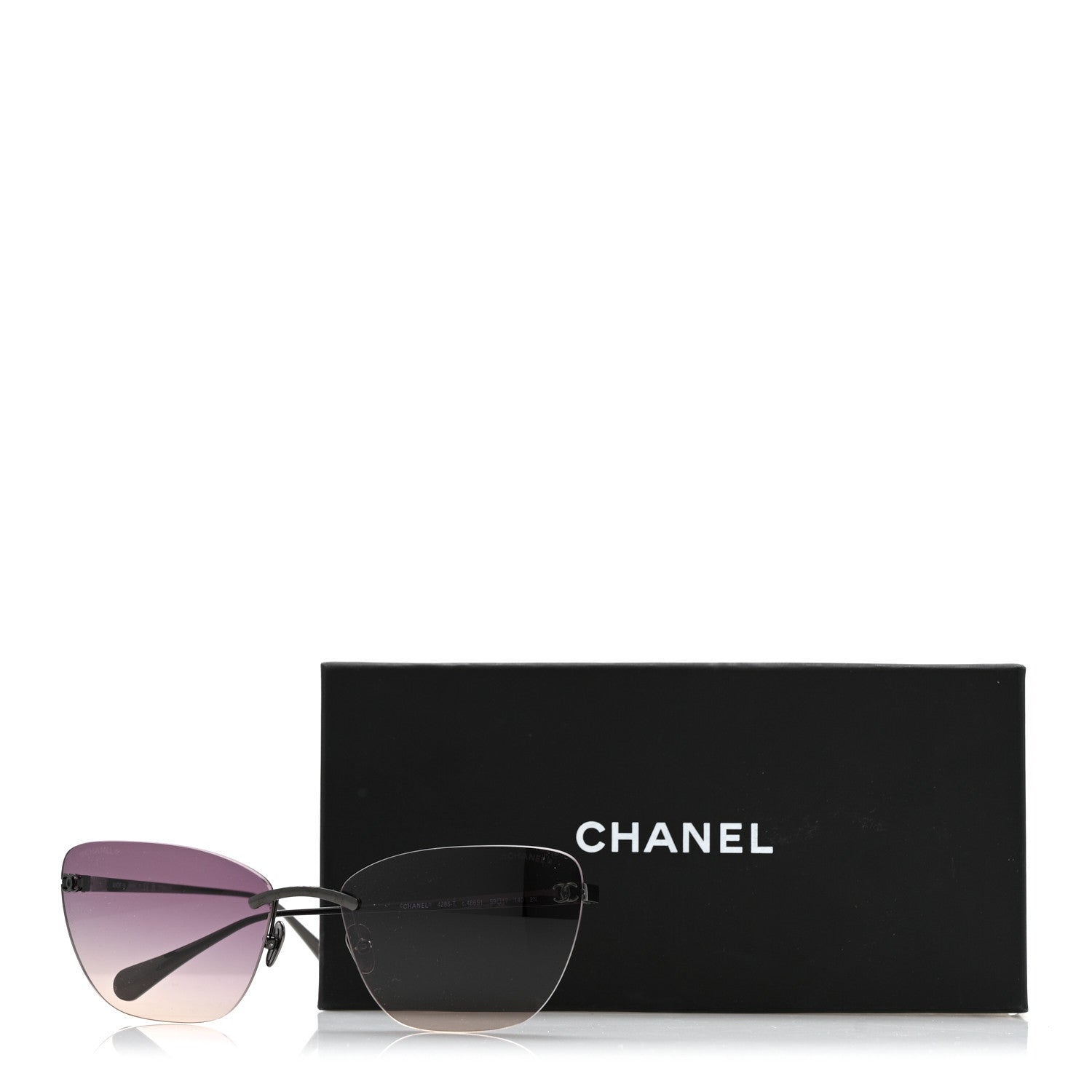 Chanel Titanium Cat Eye CC Sunglasses 4286-T Black 1840642