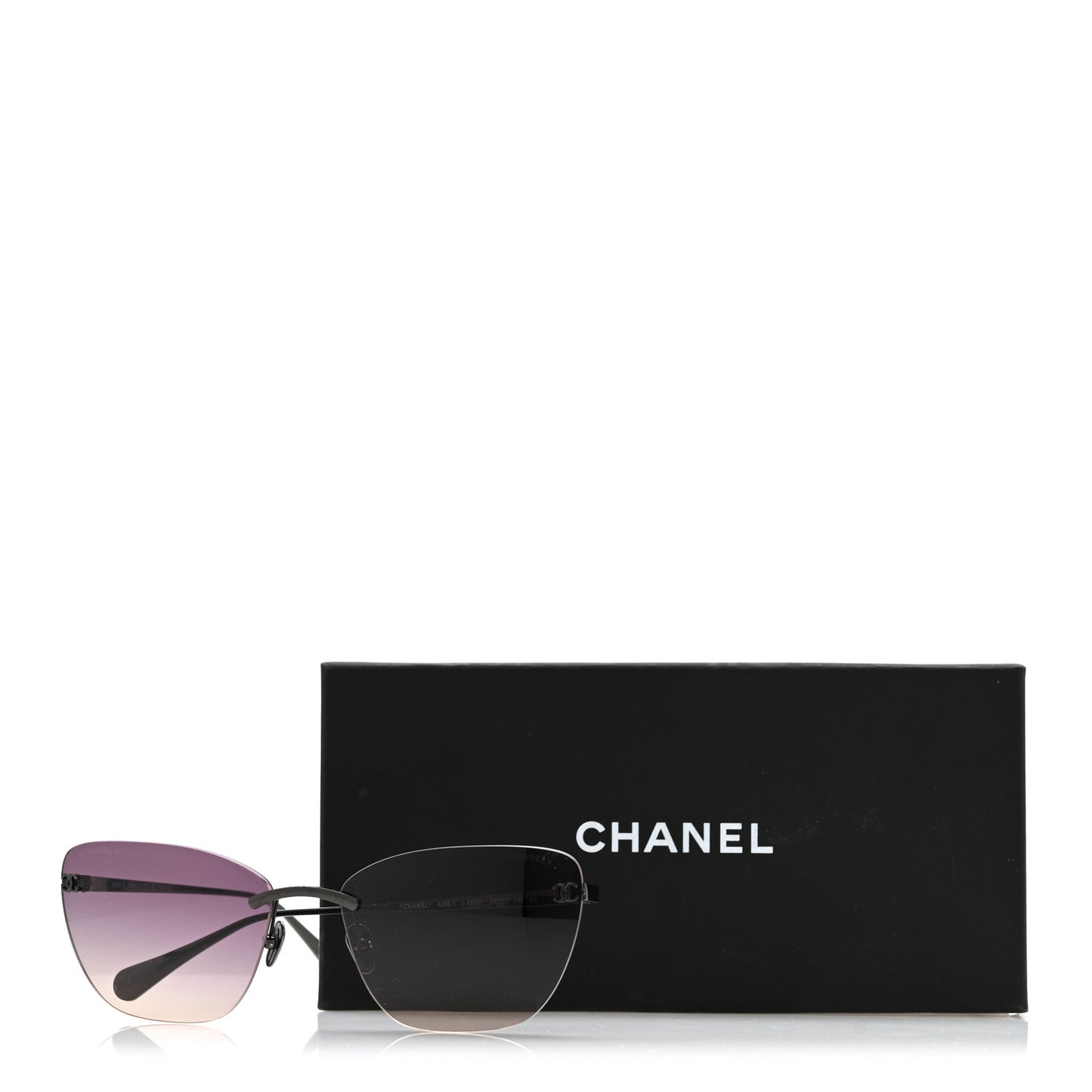 Titanium Cat Eye CC Sunglasses 4286-T Black