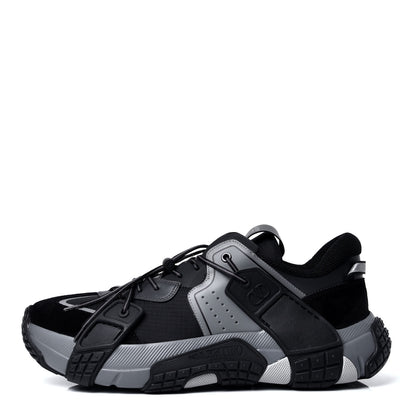 Valentino Garavani Mesh Suede Mens Wod Sneakers 45 Black Dark Grey 1 of 6