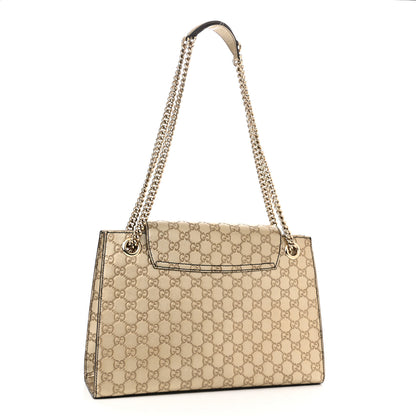 Gucci Shine Guccissima Large Emily Chain Shoulder Bag Gold 2 of 11