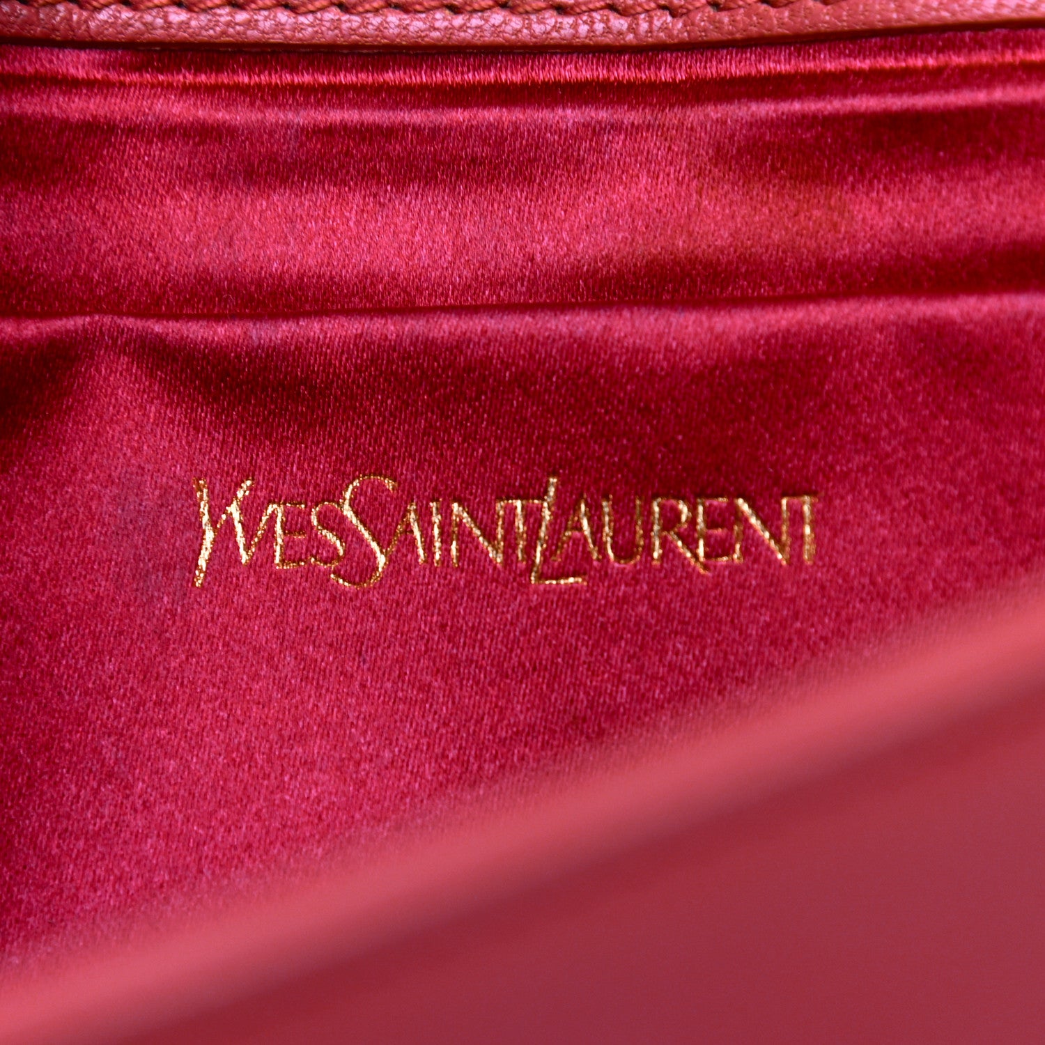 Saint Laurent Goatskin Monogram Large Belle De Jour Clutch Lipstick Fuchsia 6 of 11