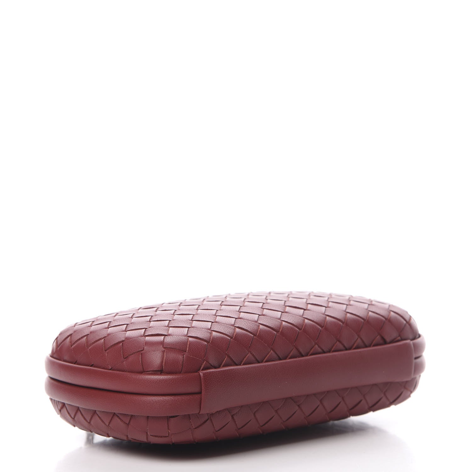 Bottega Veneta Nappa Intrecciato Chain Knot Clutch Bordeaux 4 of 11