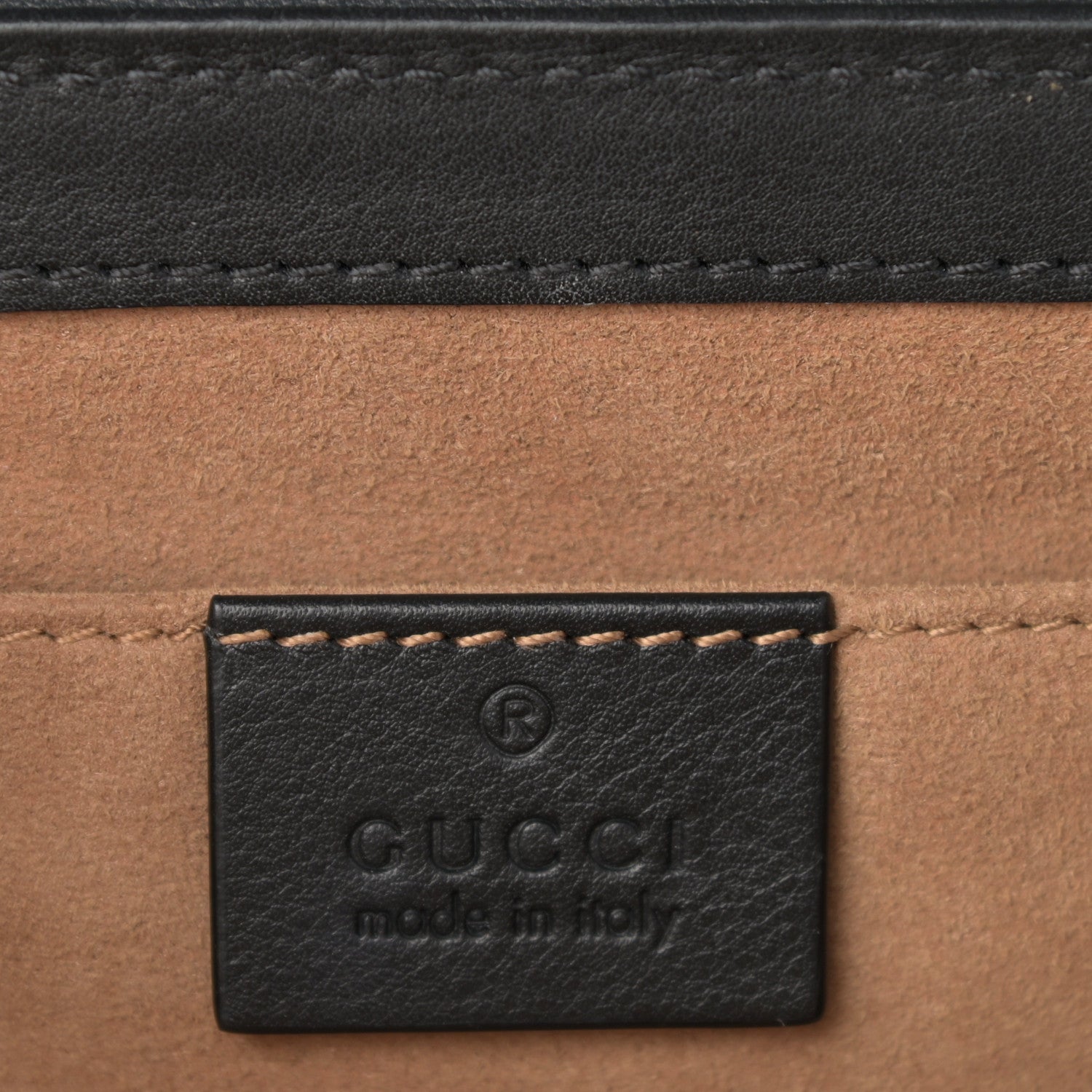 Gucci GG Supreme Monogram Calfskin Small Padlock Shoulder Bag Beige Black Cuir 6 of 13