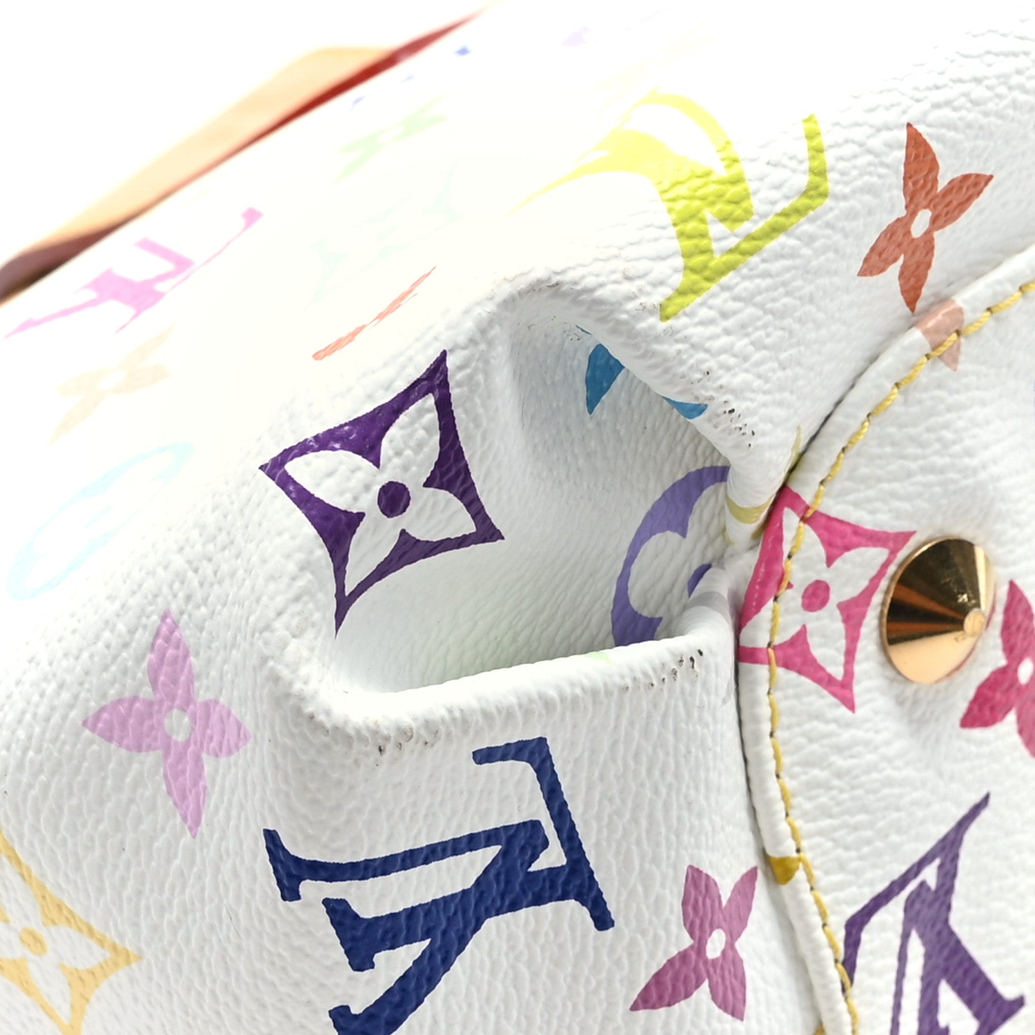 Louis Vuitton Monogram Multicolor Annie MM White 9 of 10