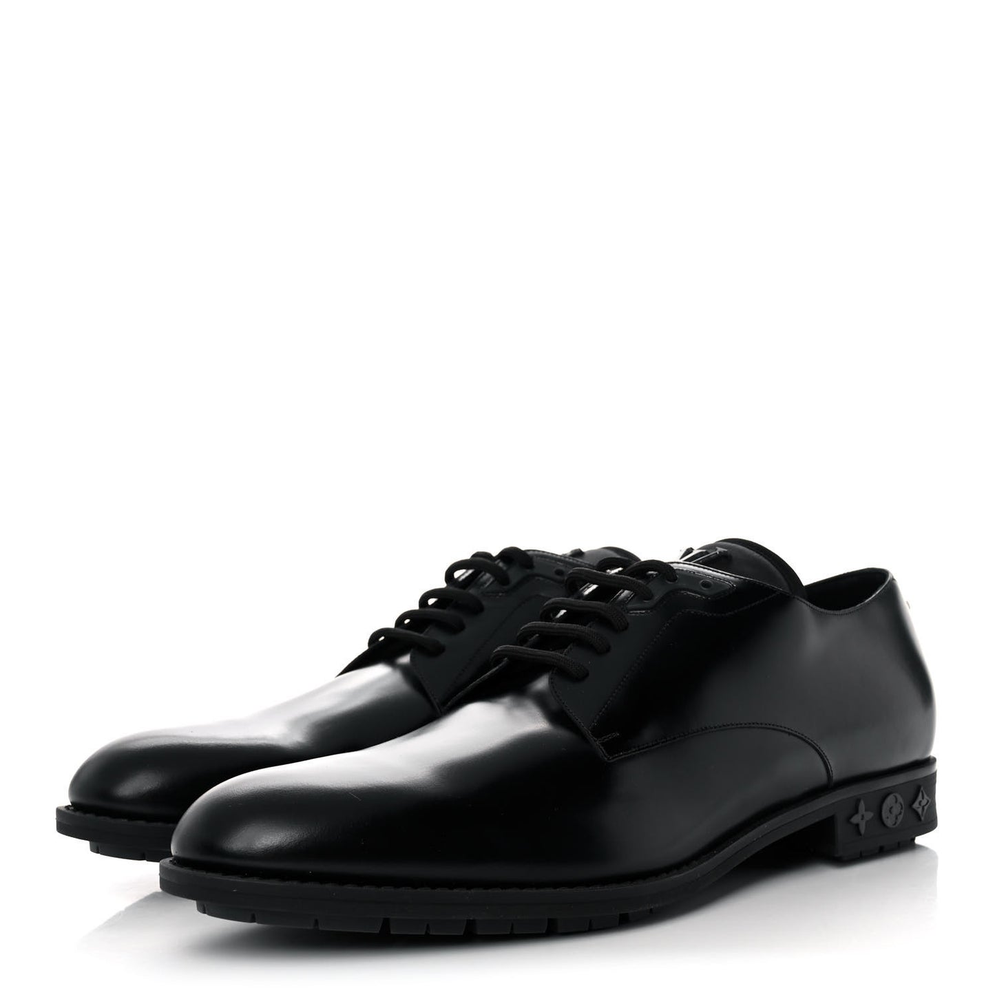 Calfskin Mens Formal Derby Shoes 10.5 Black