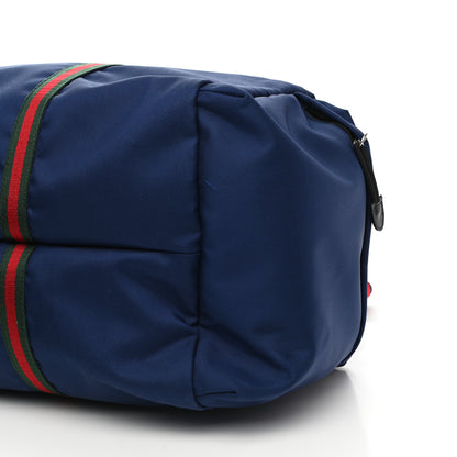 Gucci Technical Canvas Web Duffle Bag Blue 10 of 11