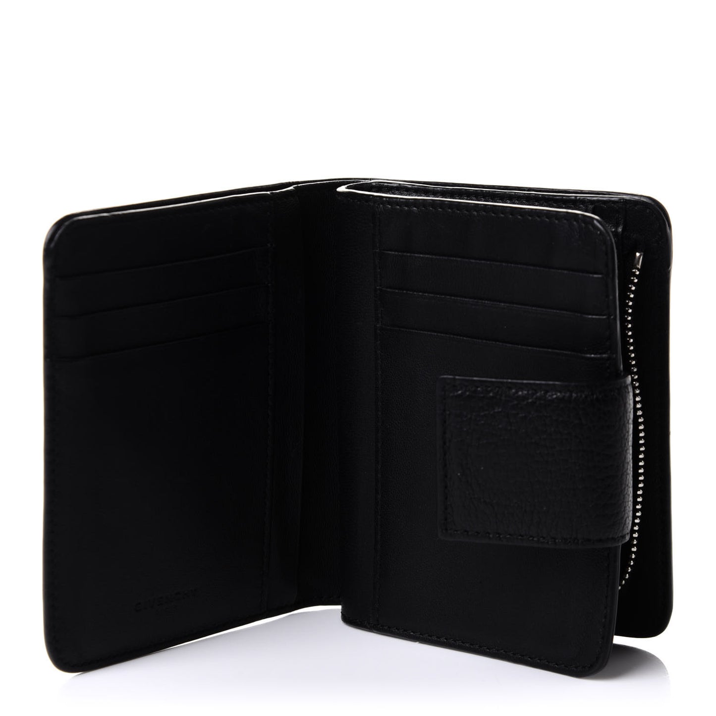 Sugar Goatskin Compact Wallet Black
