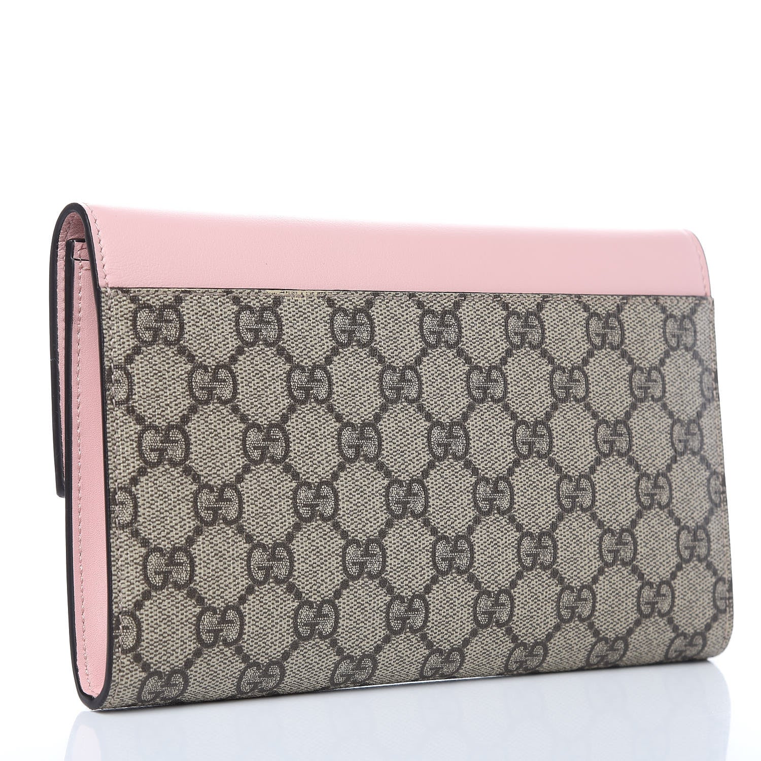 Gucci GG Supreme Monogram Calfskin Padlock Clutch Beige Perfect Pink 3 of 10