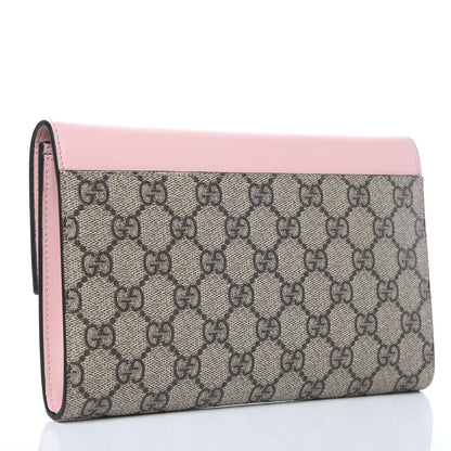 Gucci GG Supreme Monogram Calfskin Padlock Clutch Beige Perfect Pink 3 of 10