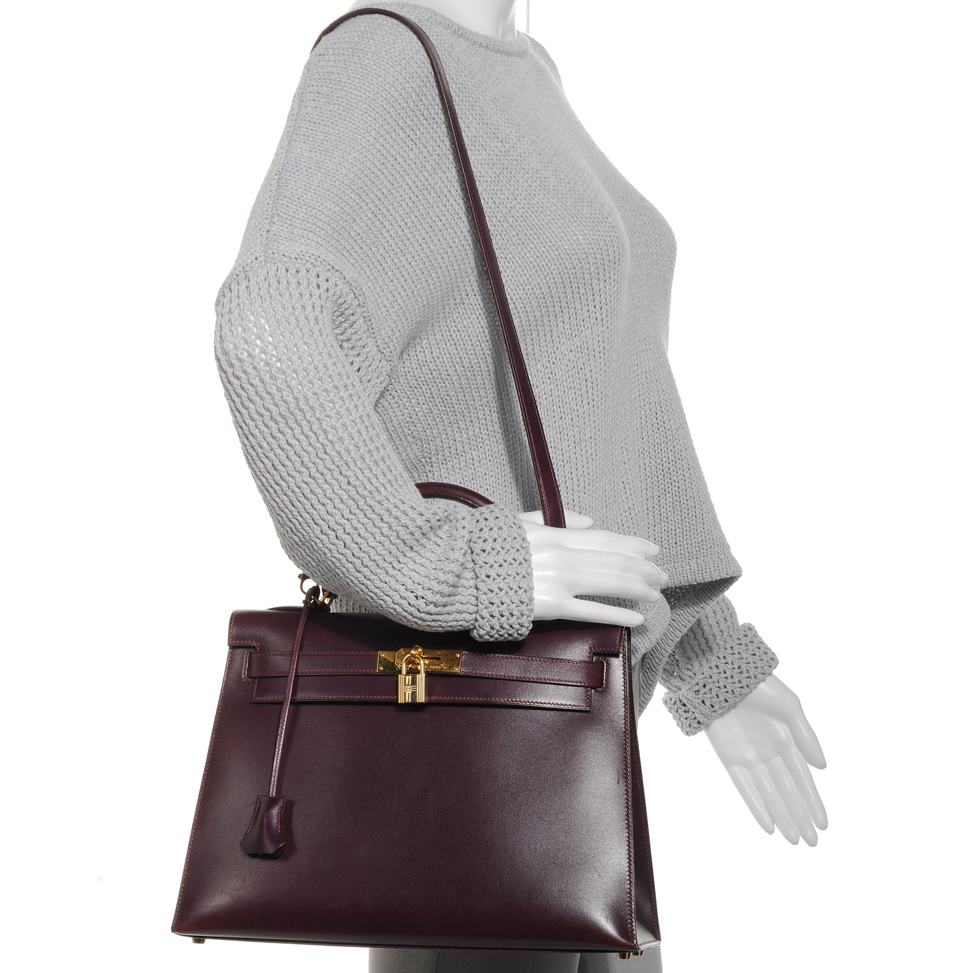 Hermes Box Kelly Sellier 32 Quetsche 2 of 9