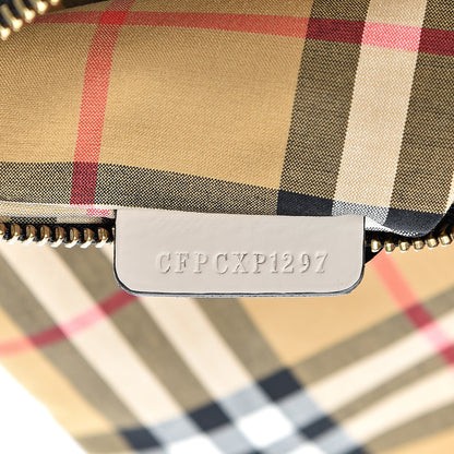 Burberry Vintage Rainbow Check Zip Pouch Antique Yellow 7 of 7