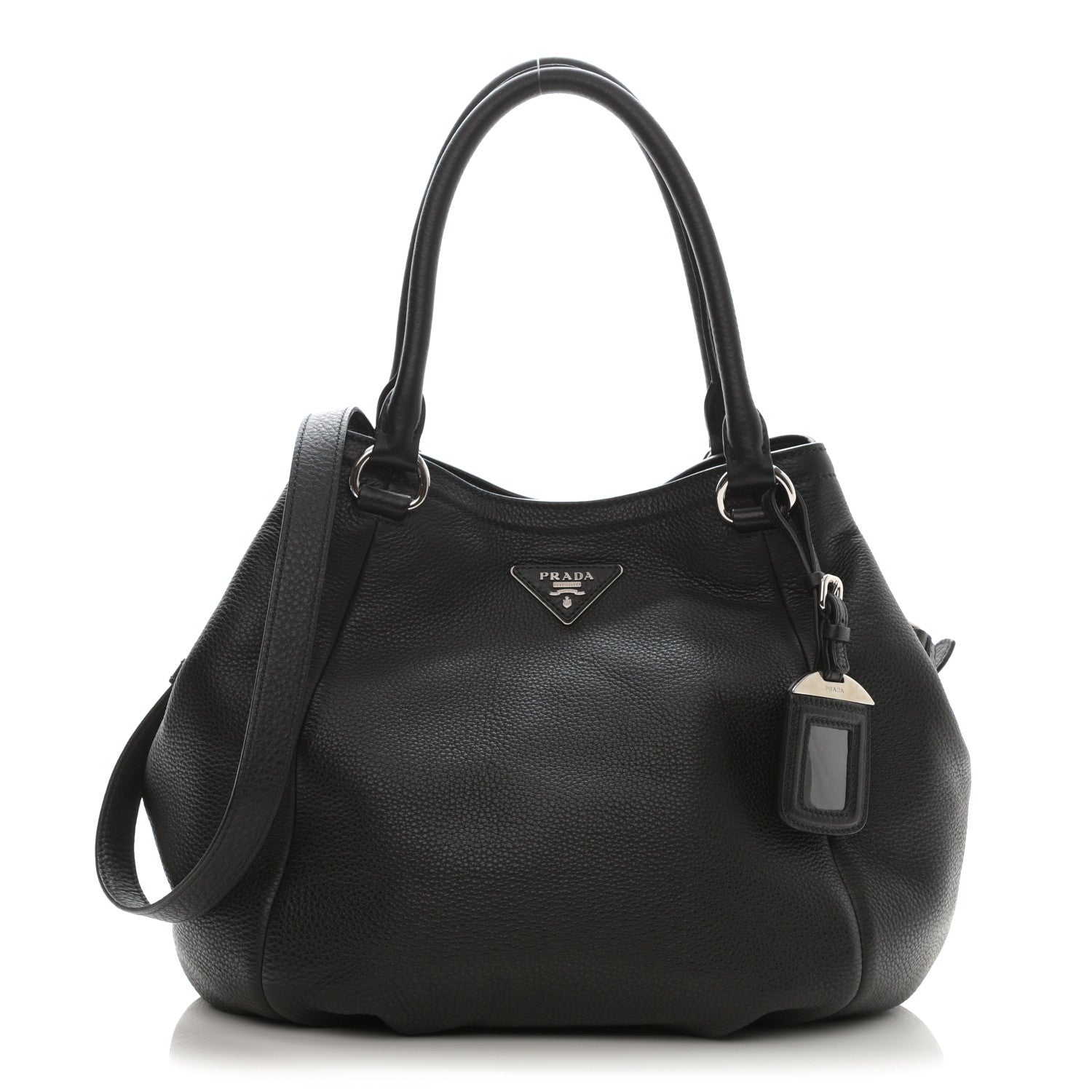 Prada Vitello Daino Shopping Tote Black 1 of 8
