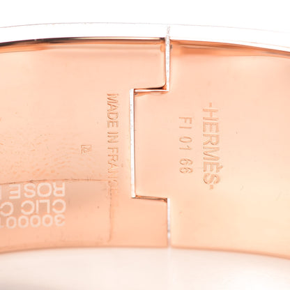 Hermes Enamel Wide Clic Clac H Bracelet PM Rose Dragee 4 of 6