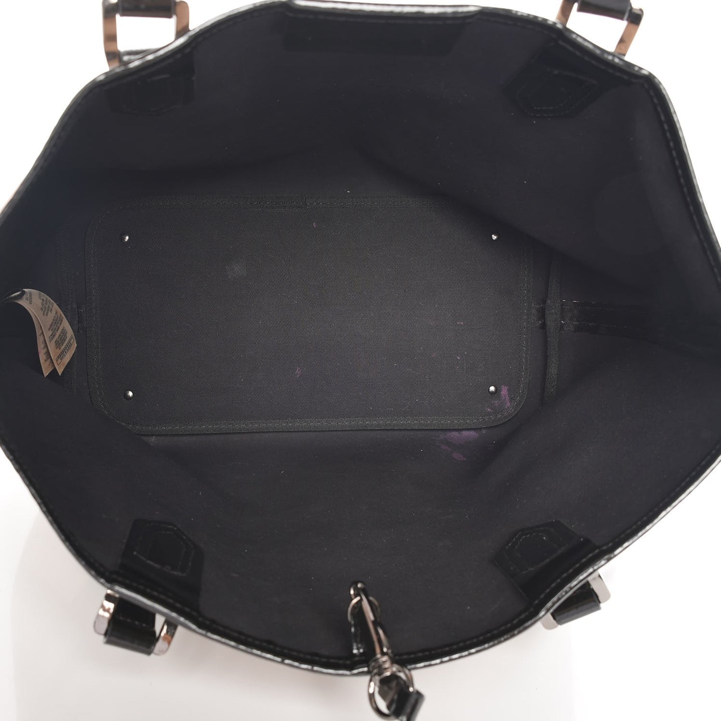 Nova Check Patent Trim Medium Shopper Tote Black