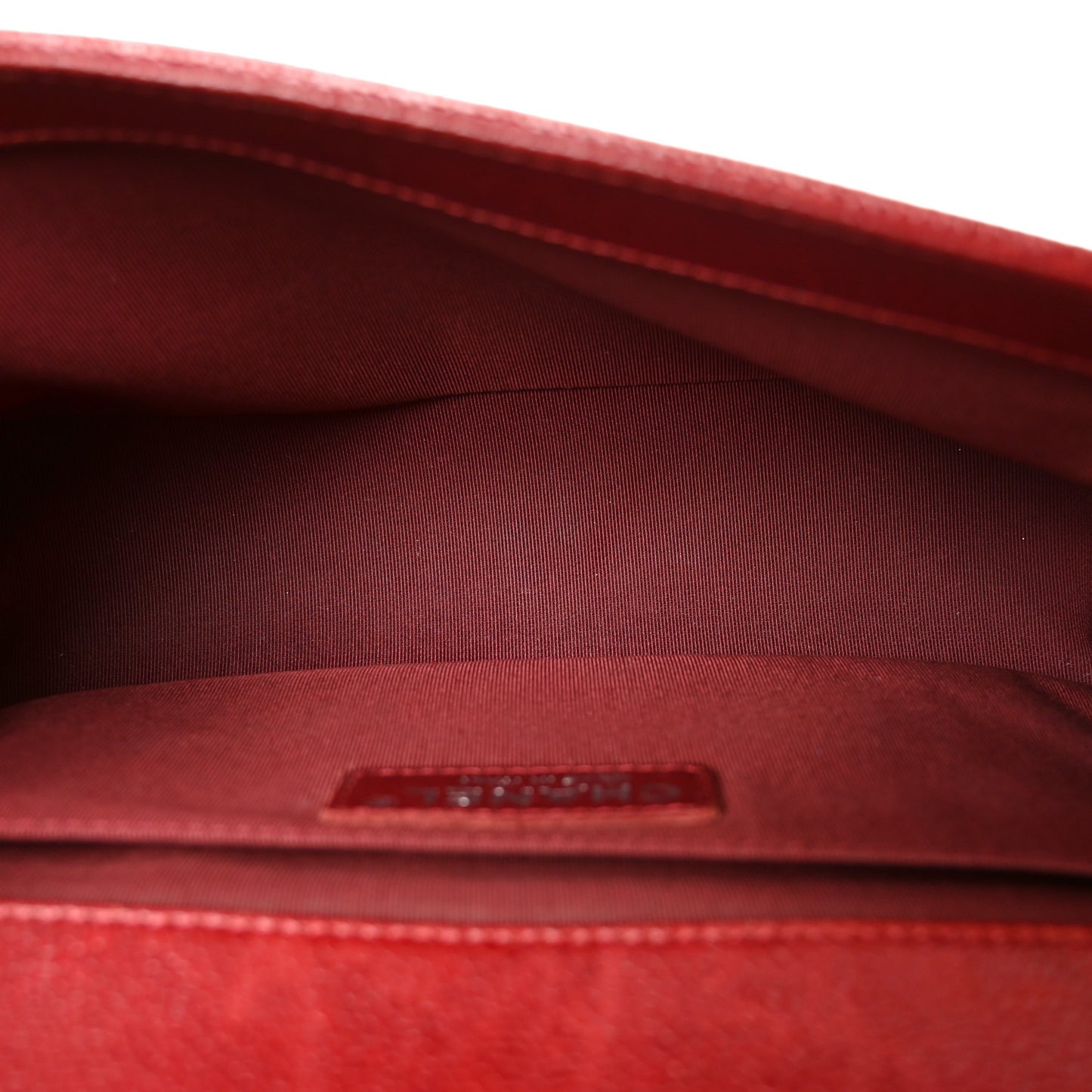 Caviar Quilted Medium Boy Flap Dark Red