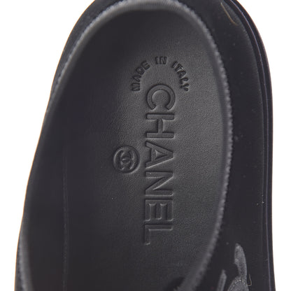 Chanel Velvet Womens CC Sneakers 36 Black 7 of 9