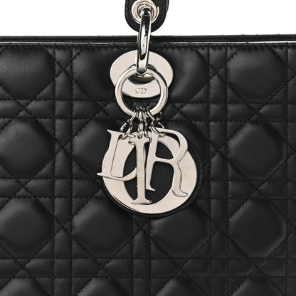 Christian Dior Lambskin Cannage Large Lady Dior Black 7 of 9