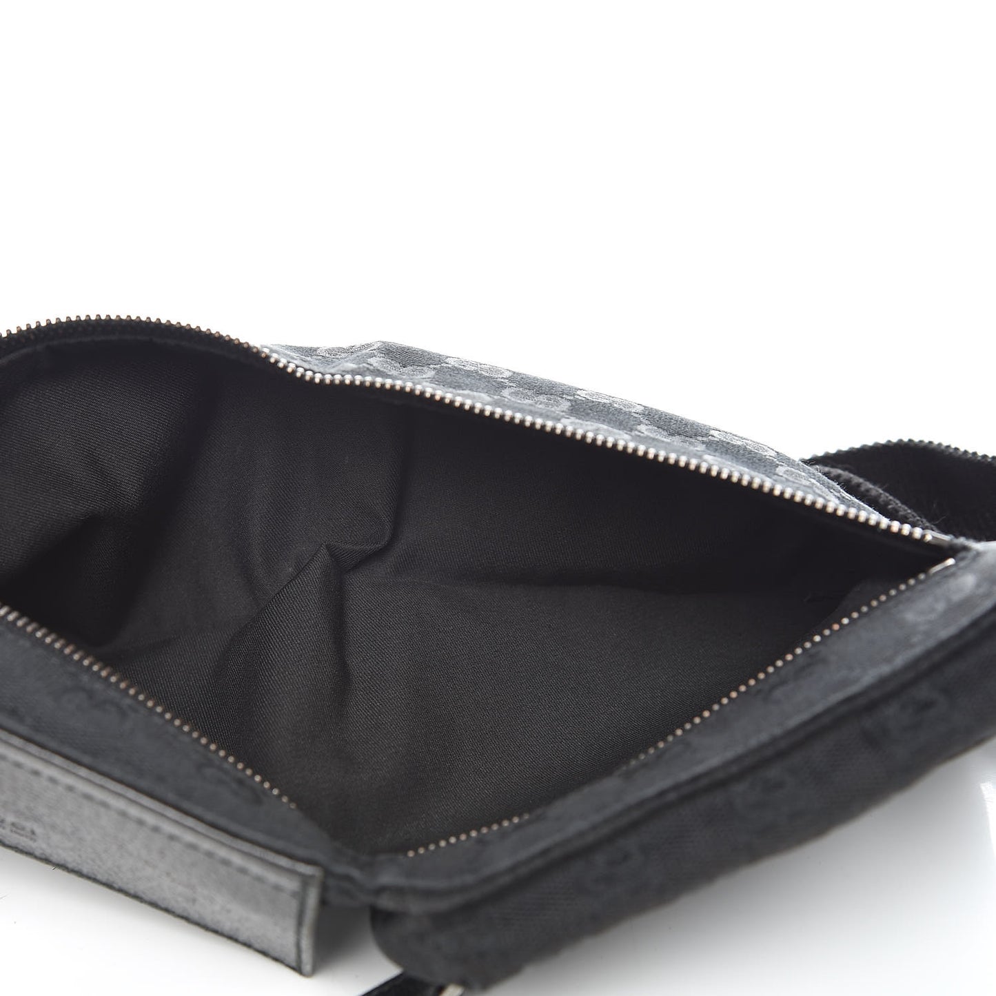 GG Monogram Double Pocket Belt Bag Black