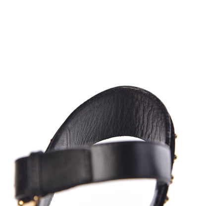 Louis Vuitton Calfskin Monogram Nomad Heeled Sandals 39 Black 13 of 16