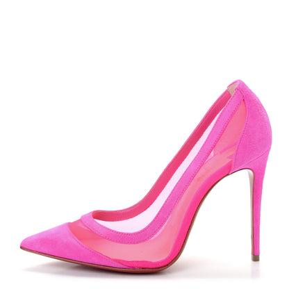 Christian Louboutin Veau Velours Rete Galativi 100 Pumps 35 Diva 1 of 12