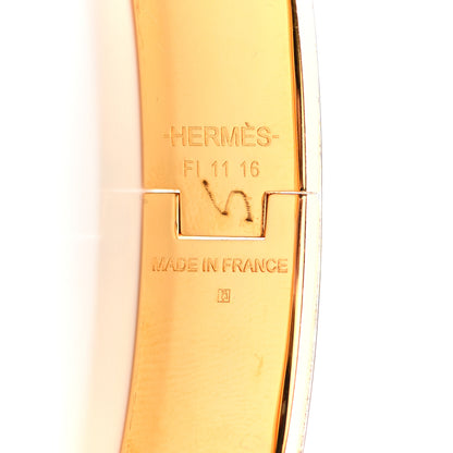 Hermes Enamel Narrow Clic Clac H Bracelet GM Orange 4 of 4