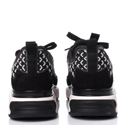 Chanel Suede Calfskin Embroidered CC Sneakers 39 Black 5 of 11