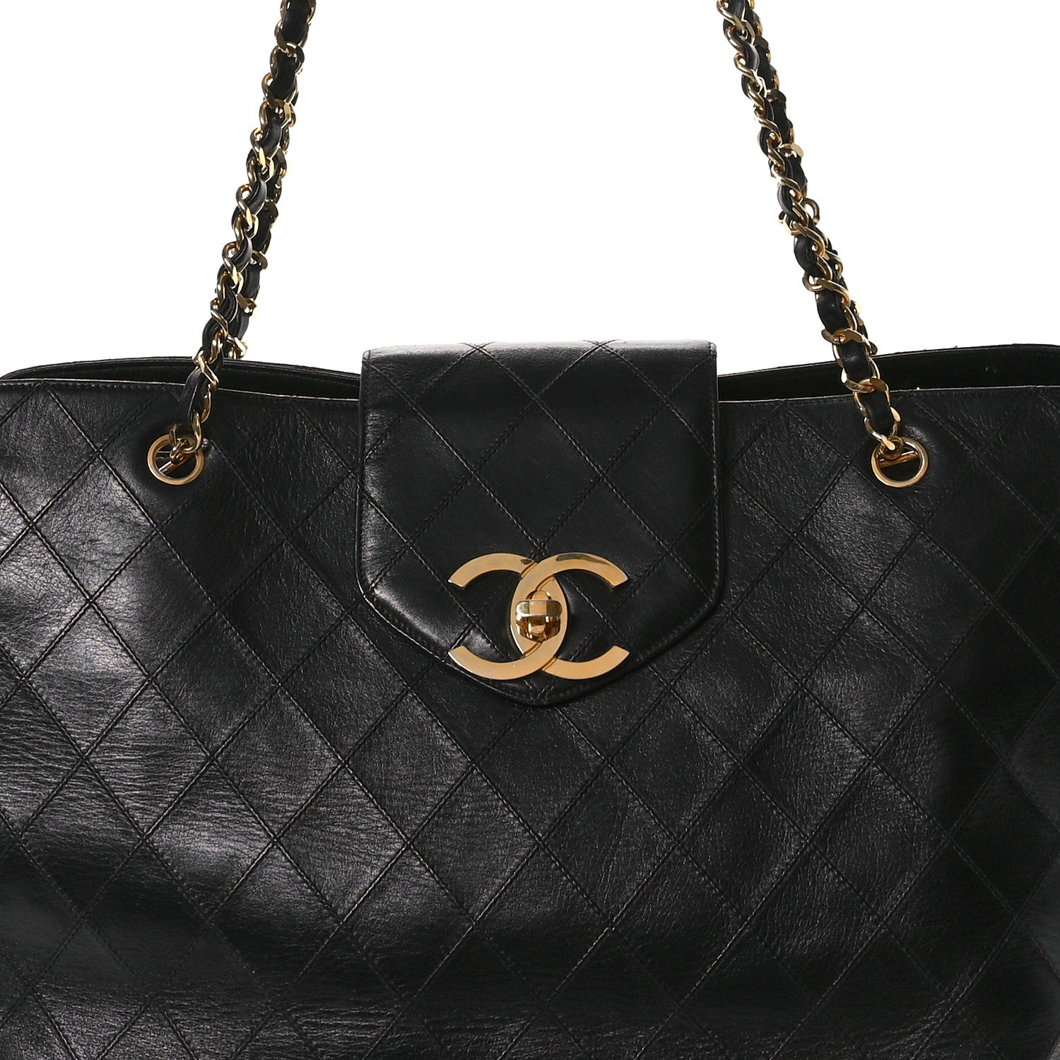Chanel Calfskin Stitched XL Weekender Black 8 of 13