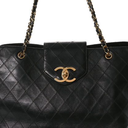 Chanel Calfskin Stitched XL Weekender Black 8 of 13