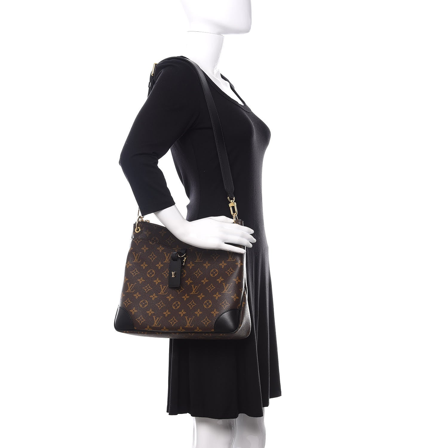 Louis Vuitton Monogram Odeon MM Black 2 of 9