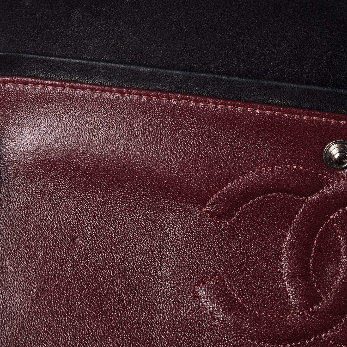 Lambskin Quilted Medium Double Flap Bag Black