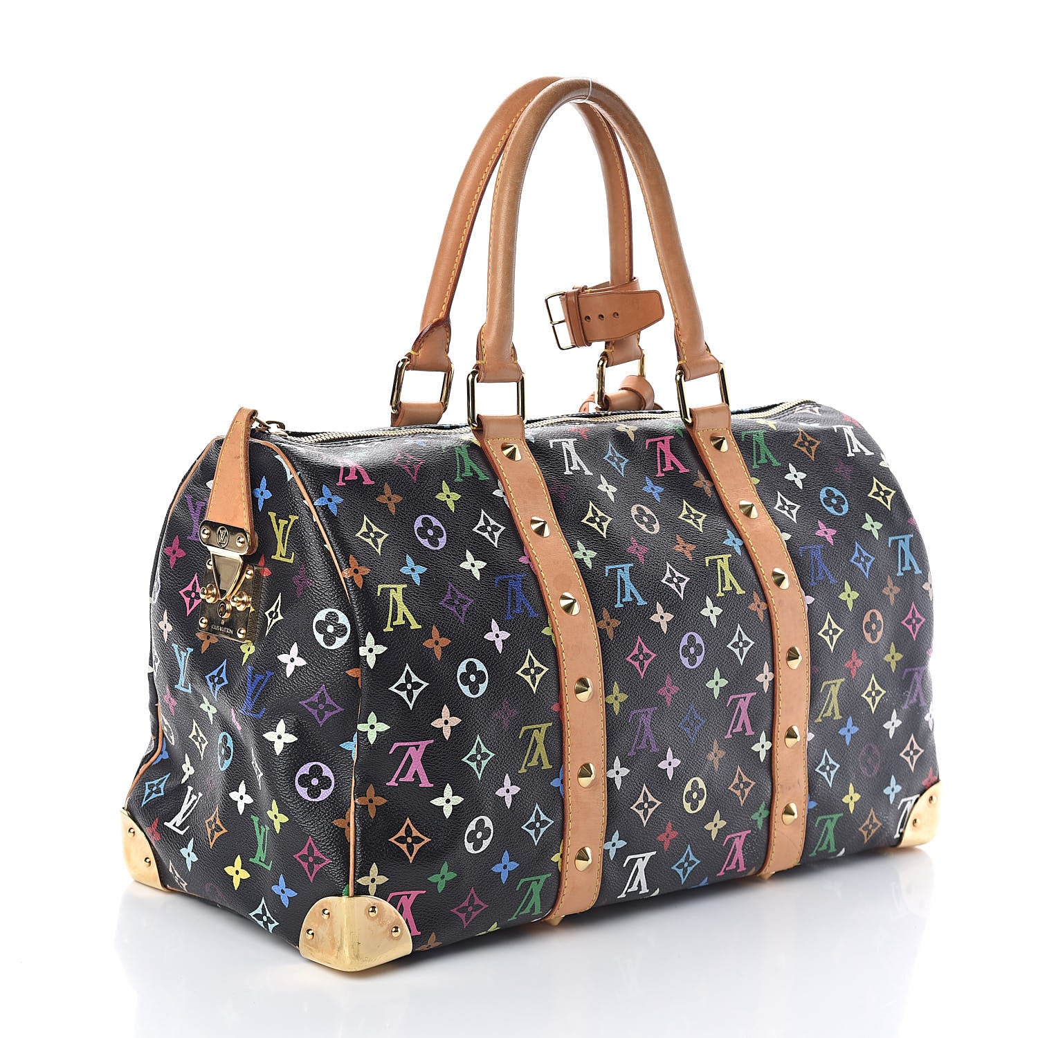 Louis Vuitton Monogram Multicolor Keepall 45 Black 3 of 11