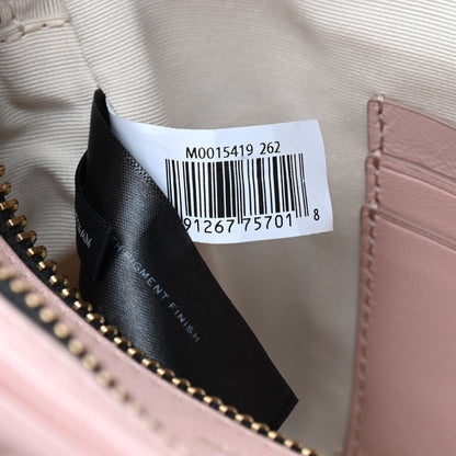 Marc Jacobs Natural Grain Calfskin Quilted The Softshot 21 Bag Blush 7 of 15