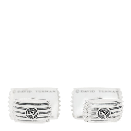 David Yurman Sterling Silver Gray Sapphire Royal Cord Cufflinks 3 of 5