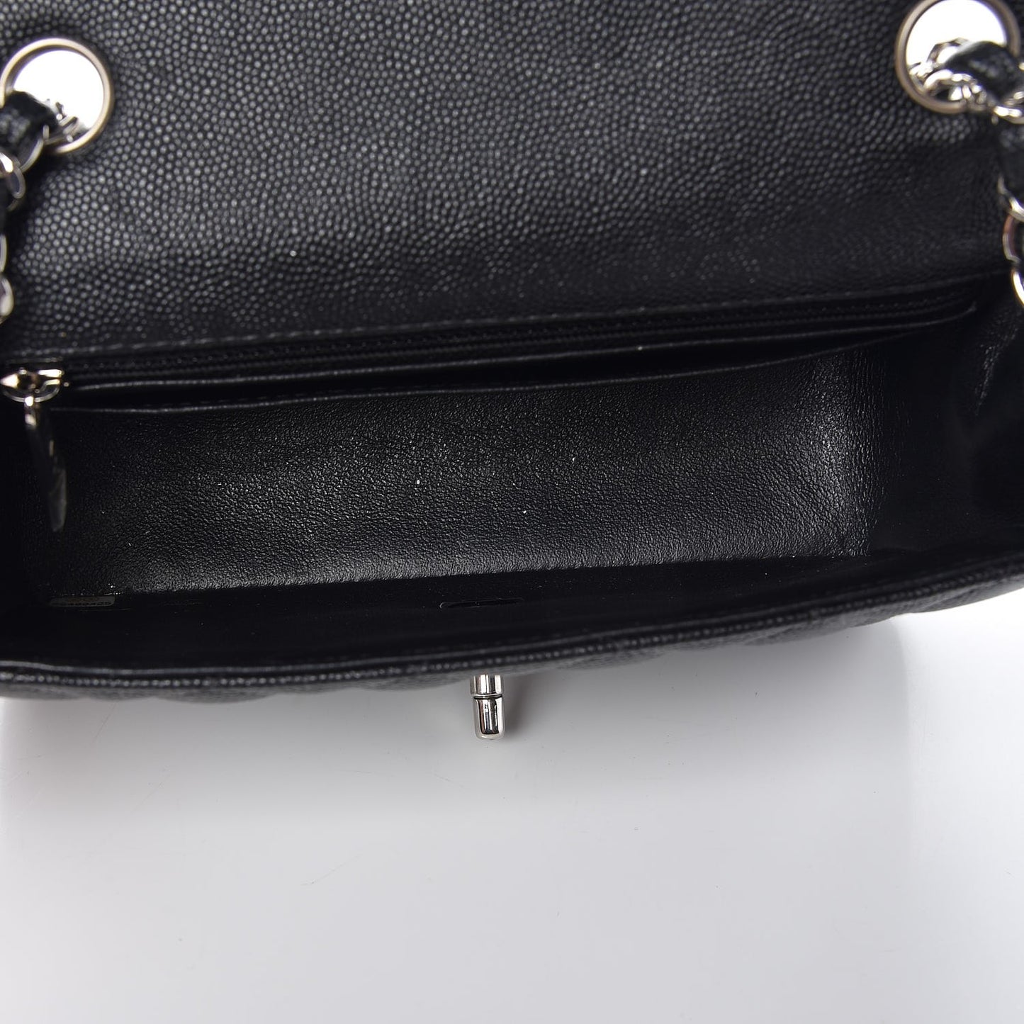 Caviar Quilted Mini Rectangular Flap Black