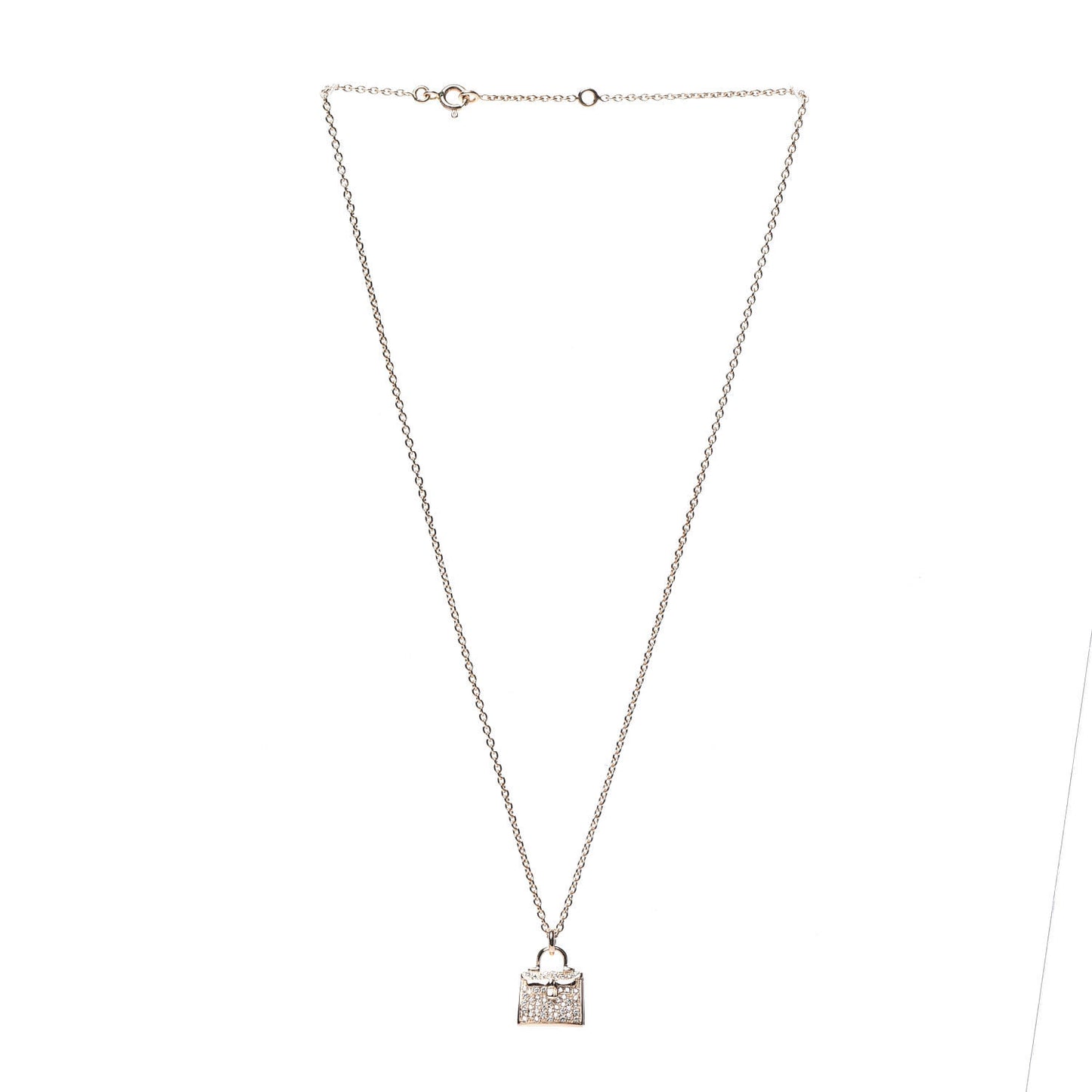 18K Rose Gold Diamond Kelly Amulette Pendant Necklace