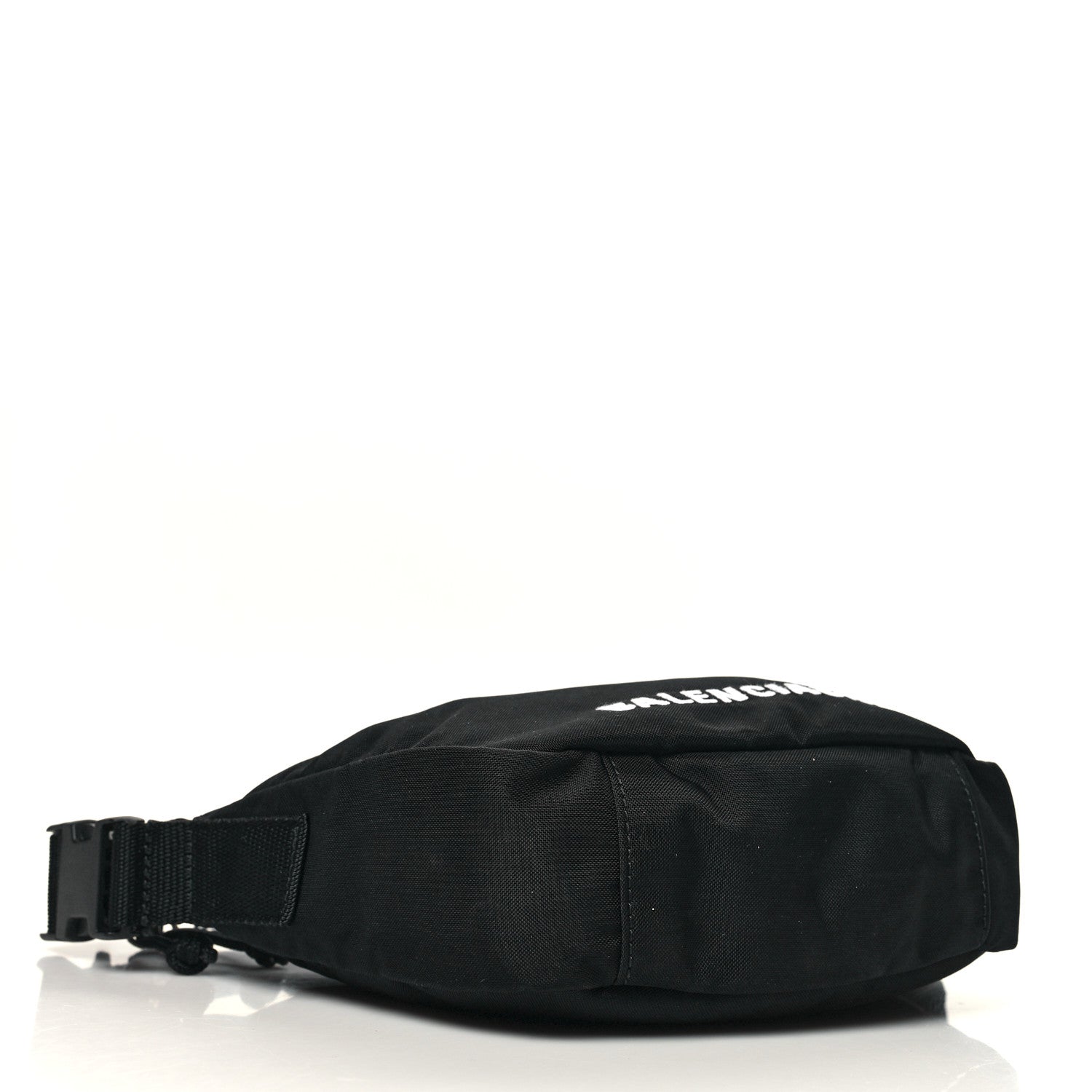 Balenciaga Recycled Sport Nylon Logo Embroidered Wheel Sling Bag Black White 4 of 9