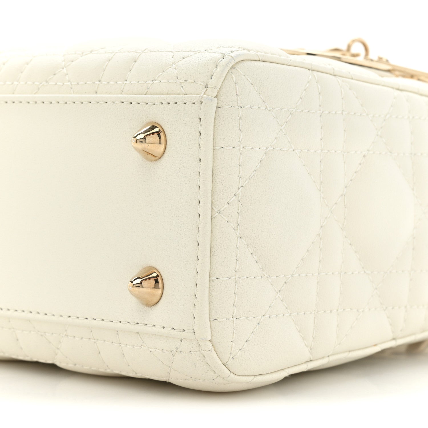 Christian Dior Lambskin Cannage Small My ABCDior Lady Dior White 8 of 14